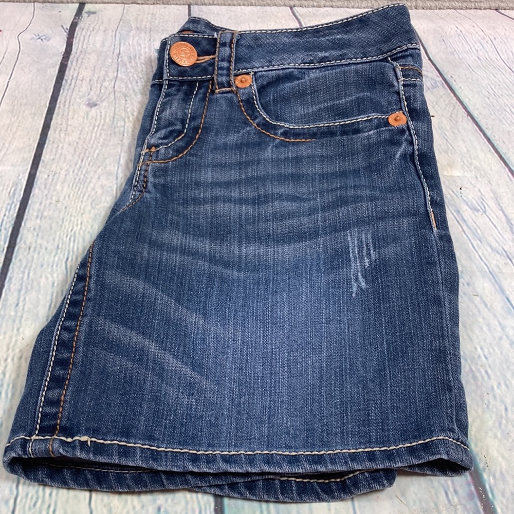 Seven7 Blue Denim Jean Shorts - Picture 10 of 10
